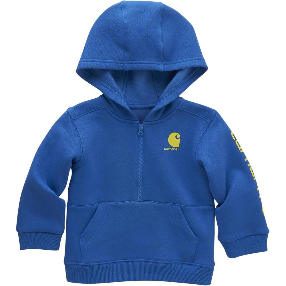 imageCarhartt Kids CA6273 LongSleeve HalfZip Sweatshirt BoysElectric Blue Lemonade