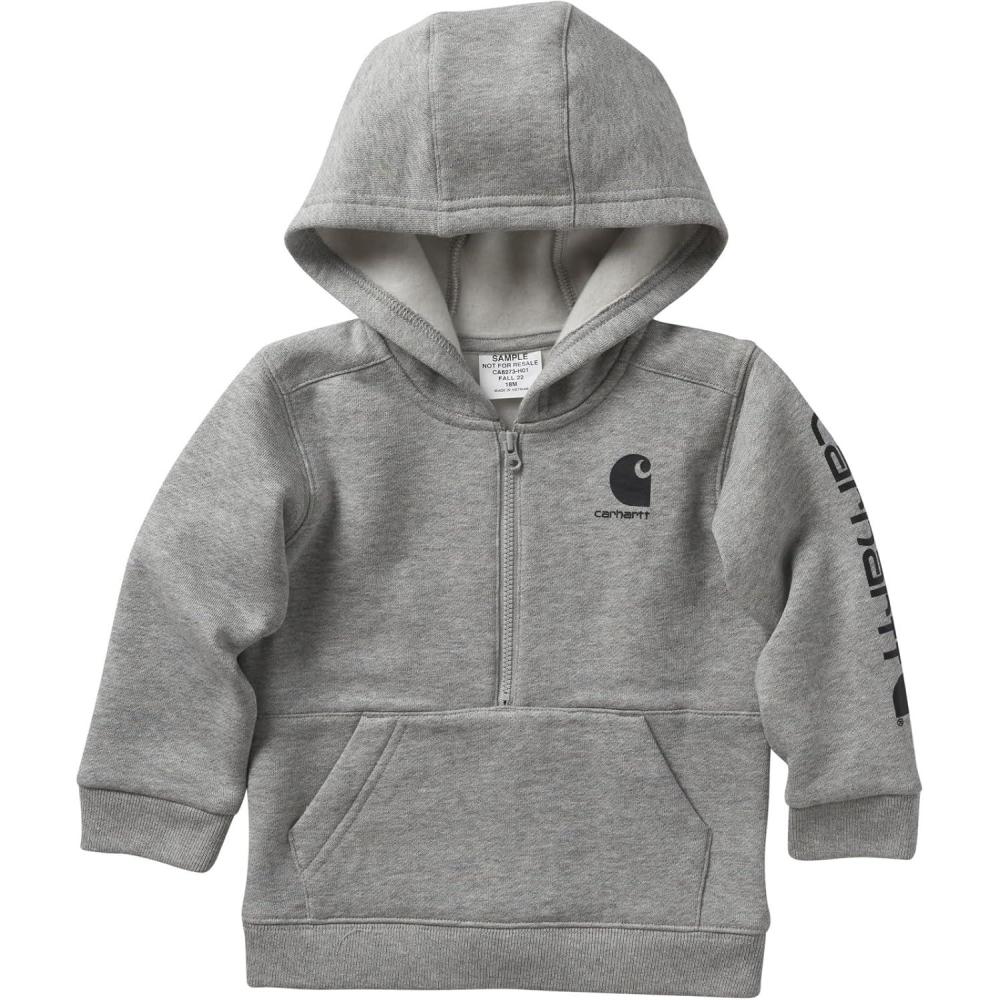 imageCarhartt Kids CA6273 LongSleeve HalfZip Sweatshirt BoysGrey Heather