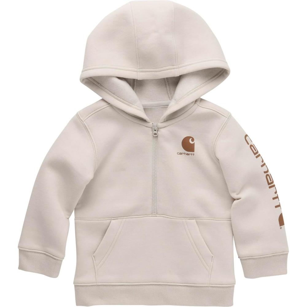 imageCarhartt Kids CA6273 LongSleeve HalfZip Sweatshirt BoysMalt Beige