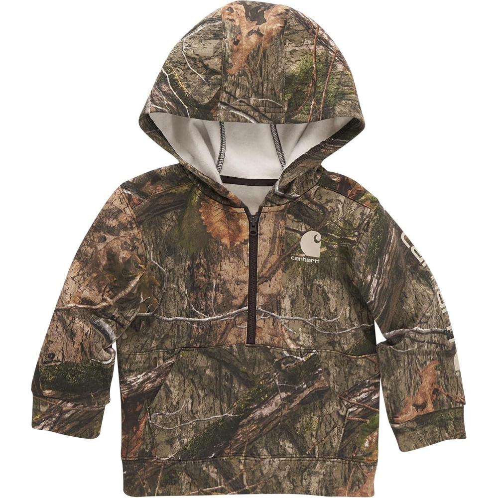 imageCarhartt Kids CA6273 LongSleeve HalfZip Sweatshirt BoysMossy Oak Country Dna