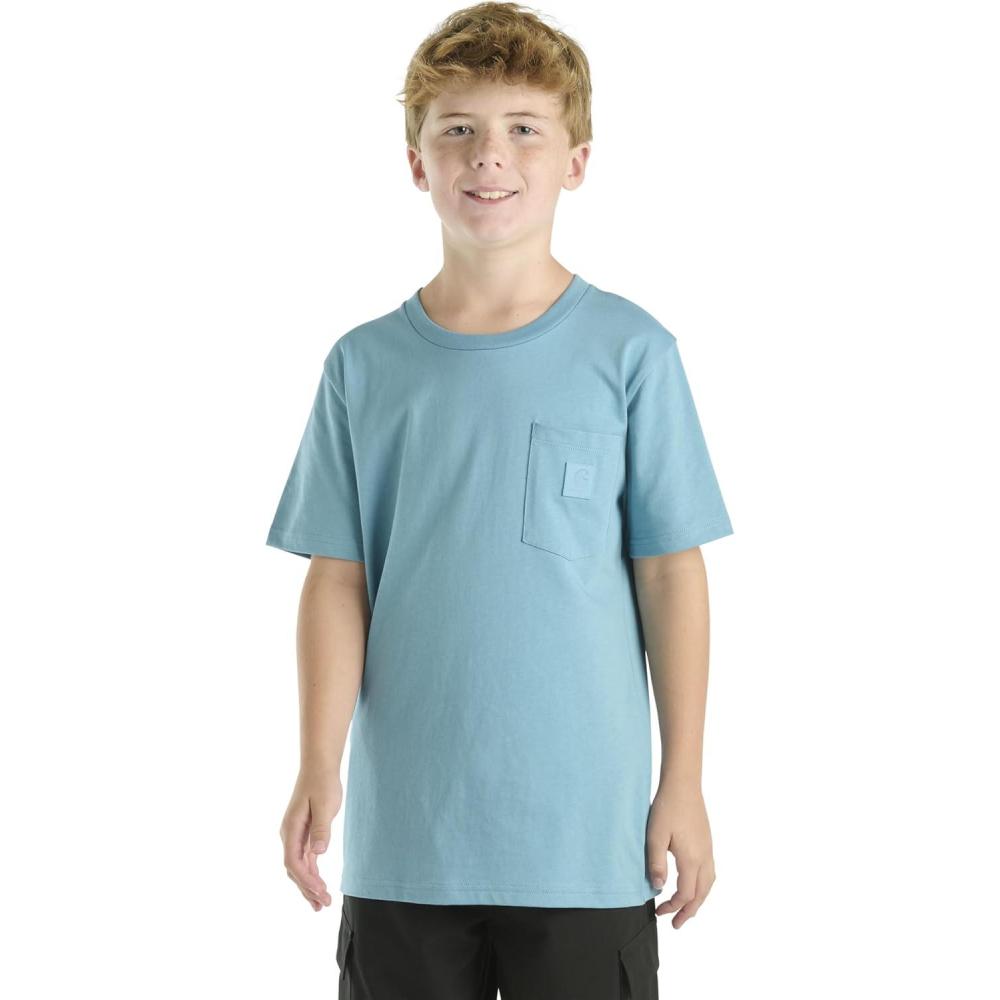 imageCarhartt Kids CA6655 ShortSleeve Pocket TShirt UnisexAdriatic Blue Tonal