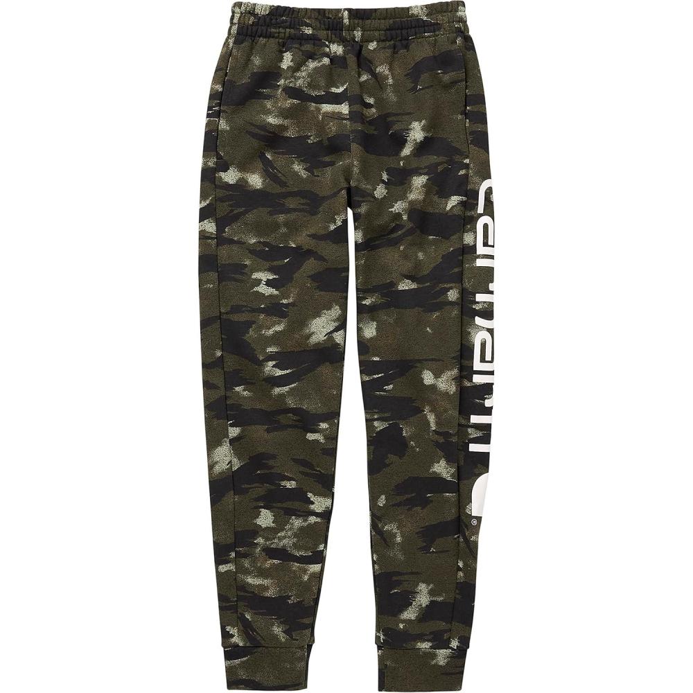imageCarhartt Kids CK8429 Fleece Logo Sweatpant  BoysBlind Fatigue Camo