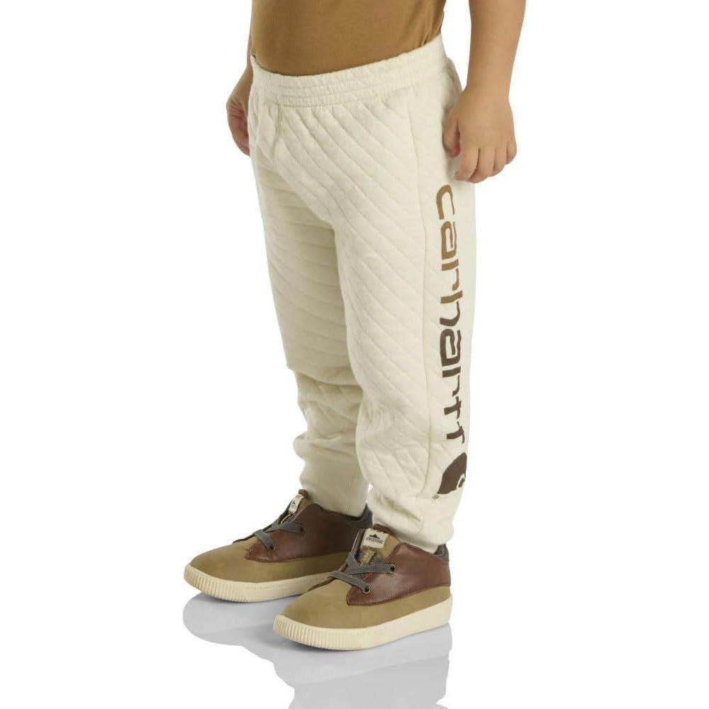imageCarhartt Kids CK8449 Quilted Jersey Logo Sweatpant BoysBeige