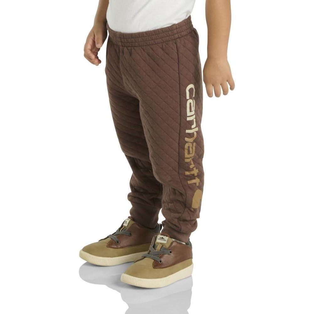 imageCarhartt Kids CK8449 Quilted Jersey Logo Sweatpant BoysBrown