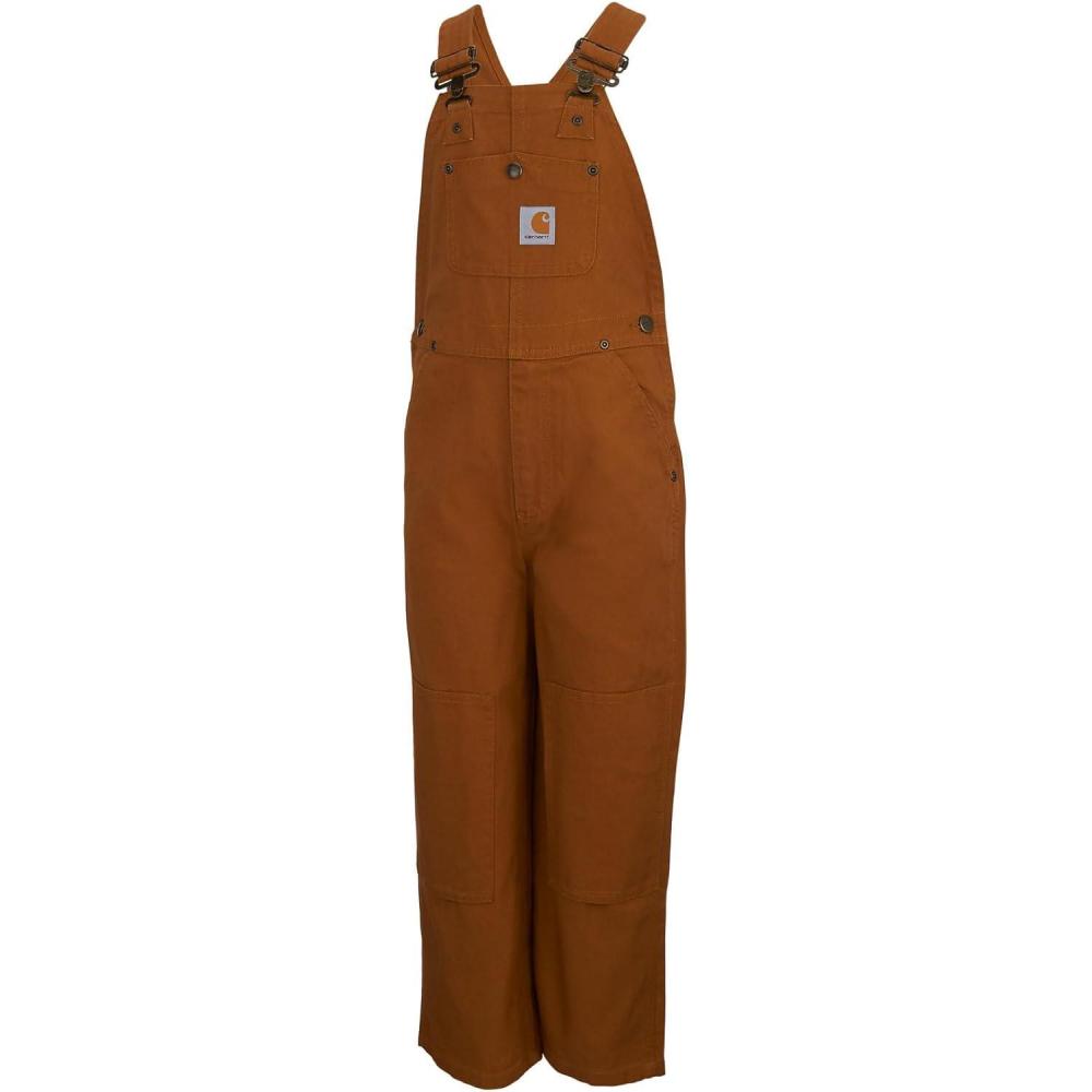 imageCarhartt Kids CM8603 Washed Duck Bib Overall BoysCarhartt Brown Canvas