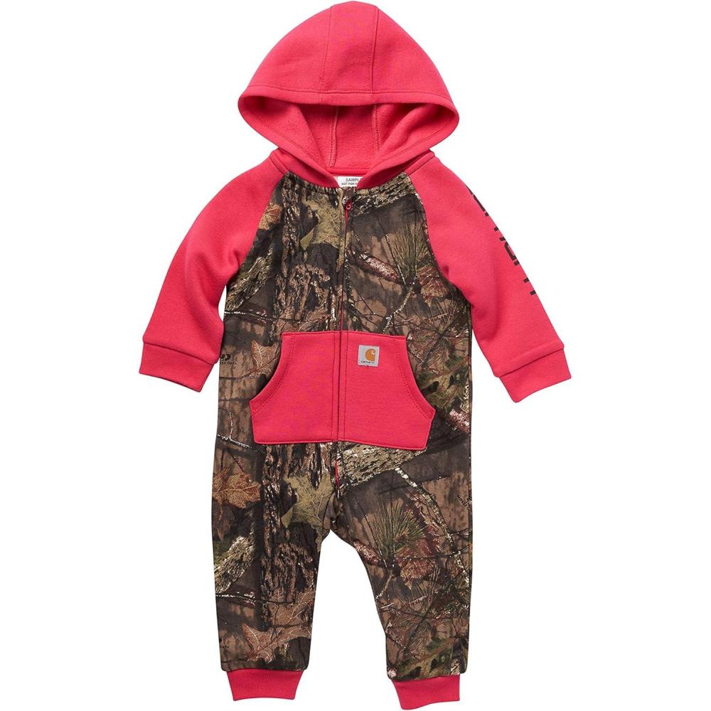 imageCarhartt Kids CM9758 LongSleeve Quilted Jersey Zip Front Hooded Coverall  GiMossy Oak