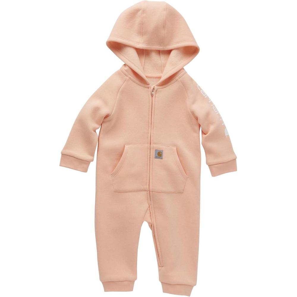 imageCarhartt Kids CM9758 LongSleeve Quilted Jersey Zip Front Hooded Coverall GiOrchid Petal Purple