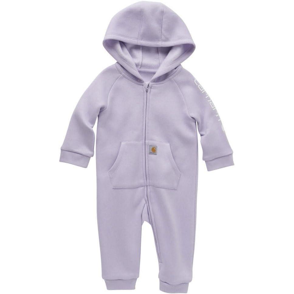 imageCarhartt Kids CM9758 LongSleeve Quilted Jersey Zip Front Hooded Coverall  GiTropical Peach