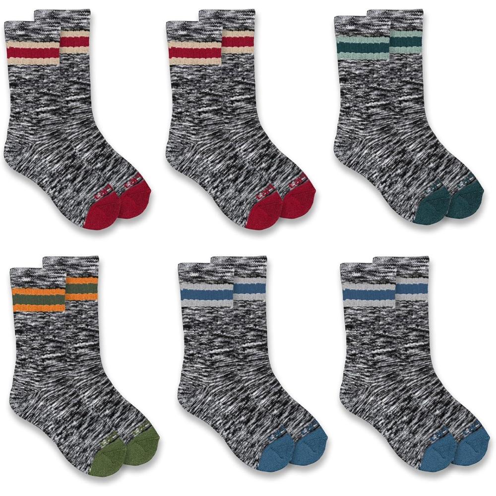 imageCarhartt Kids SC0146J Boys Midweight Camp Crew Sock 6PackAssorted 03
