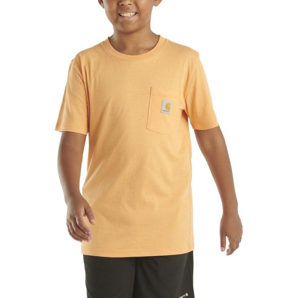 imageCarhartt Kids Short Sleeve Pocket TShirt Tee ShirtTangerine Orange