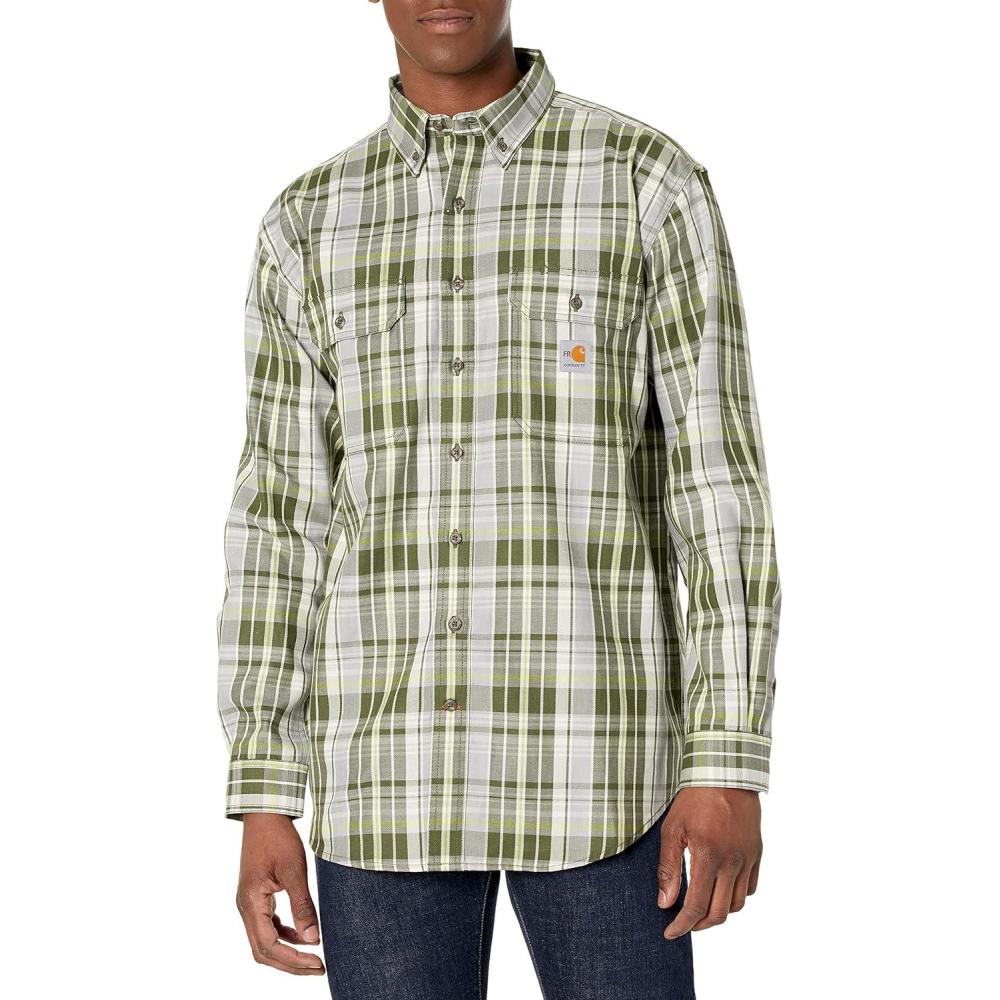 imageCarhartt Mens 104507 FlameResistant Force Rugged Flex LooseBasilCarhartt Gray