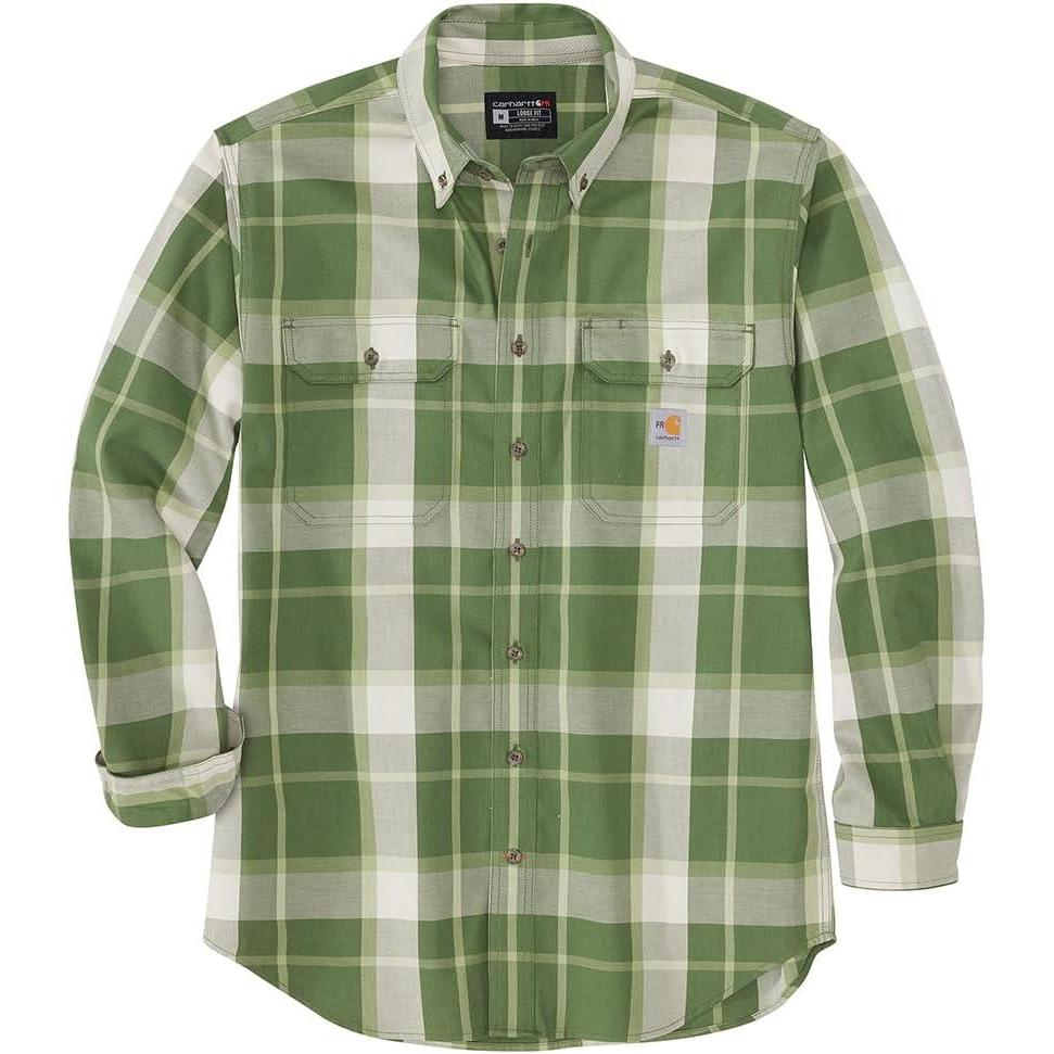 imageCarhartt Mens 104507 FlameResistant Force Rugged Flex LooseChiveDried Clay