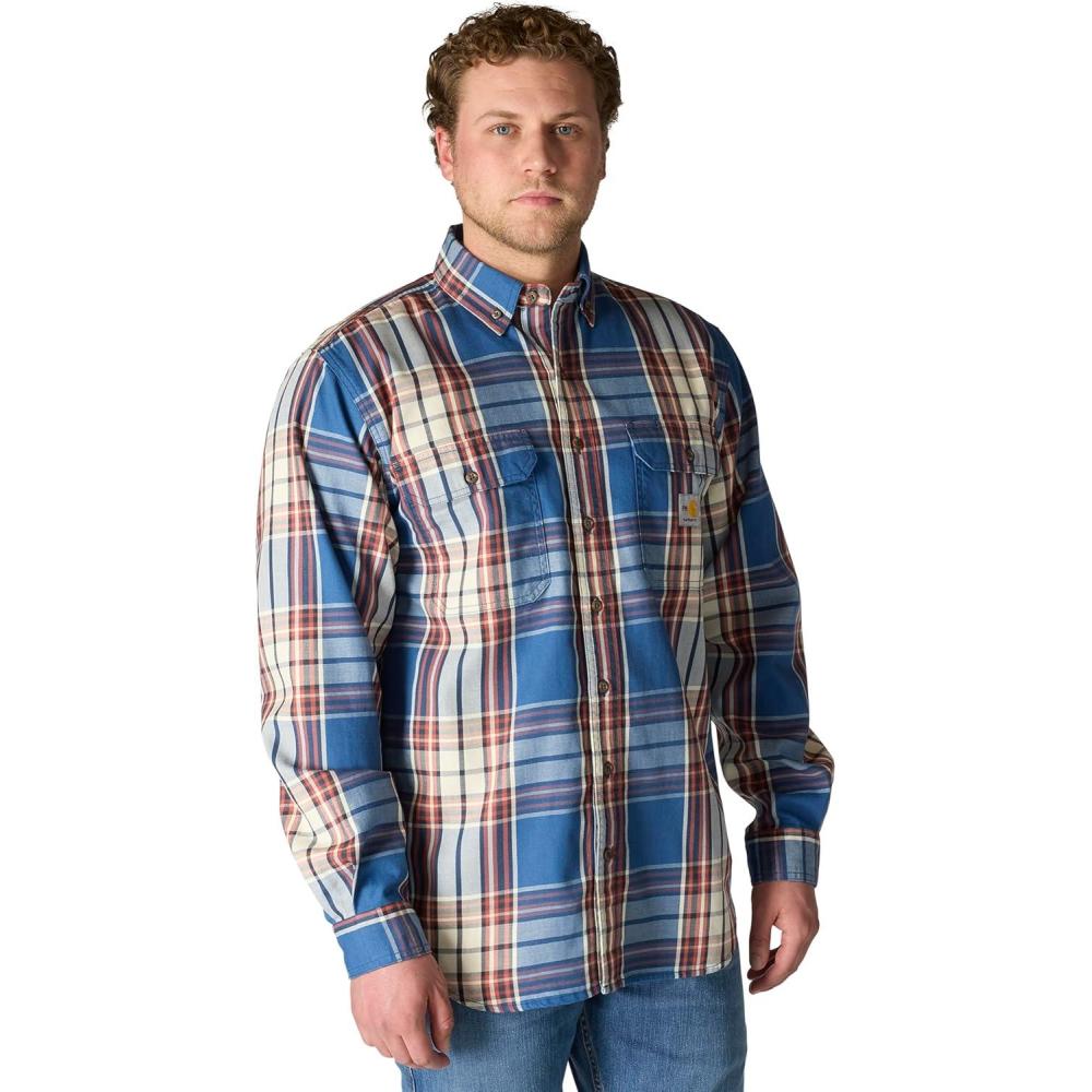 imageCarhartt Mens 104507 FlameResistant Force Rugged Flex LooseDark BlueSpice Red