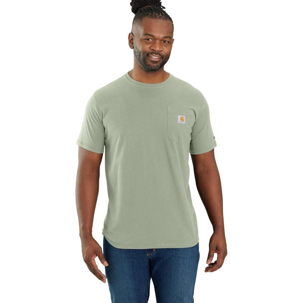 imageCarhartt Mens 104616 Force Relaxed Fit Midweight Short Sleeve PocketSage