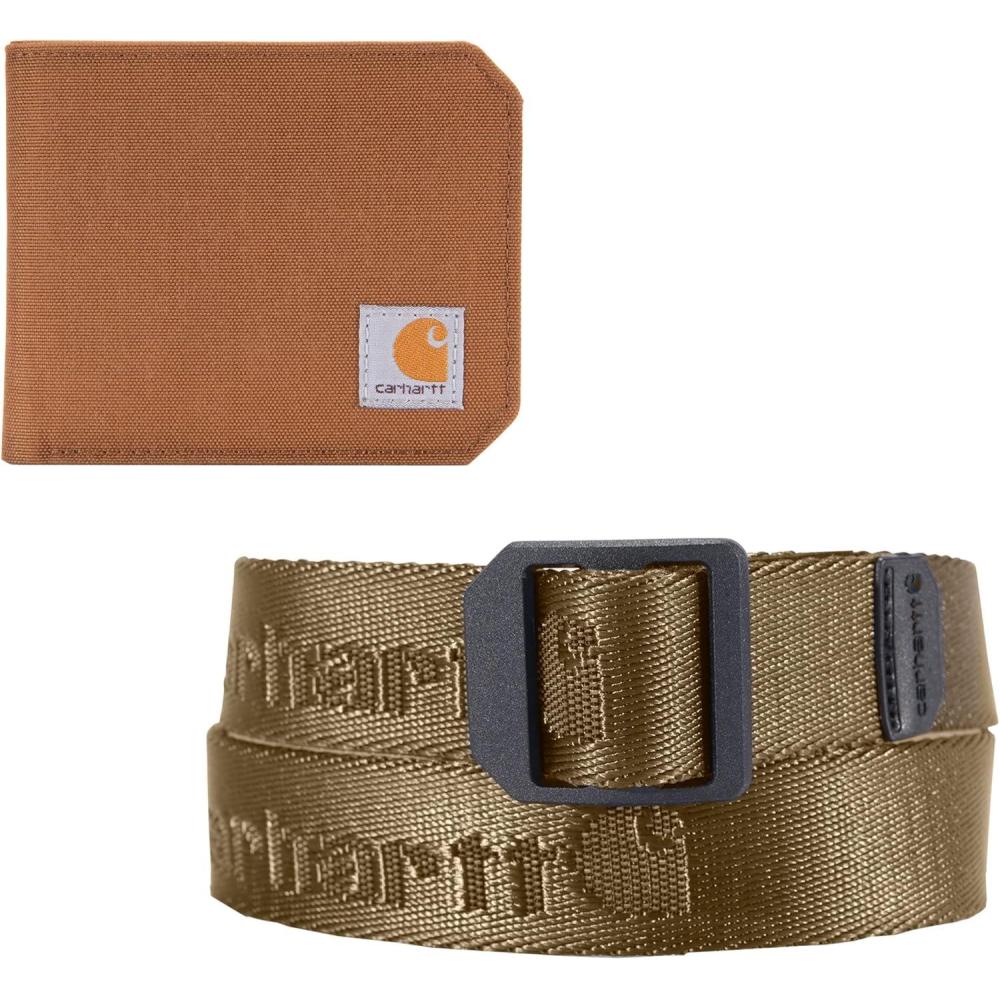 imageCarhartt Mens A0005780 Belt and Wallet Gift PackCarhartt BrownYukon