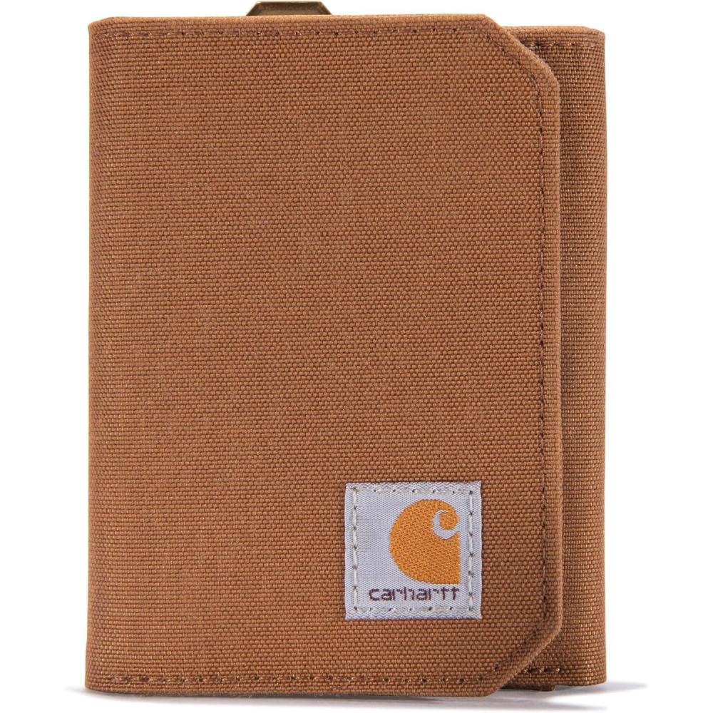 imageCarhartt Mens B0000236 Nylon Duck Trifold Wallet One Size Fits AllNylon Duck Carhartt Brown
