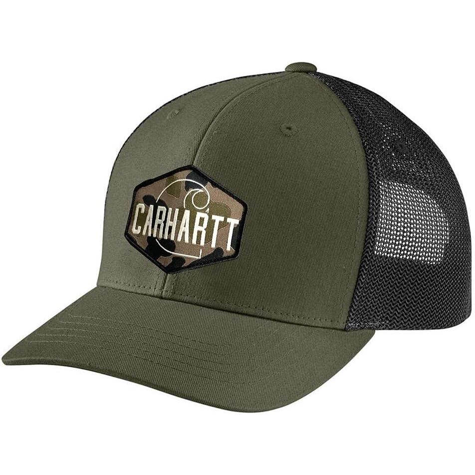 imageCarhartt Mens Buffalo Sandstone Meshback CapCamoBlack