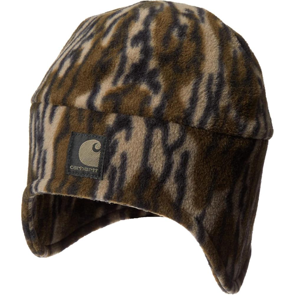 imageCarhartt Mens Camo Fleece 2In1 HatMossy Oak Bottomland Camo