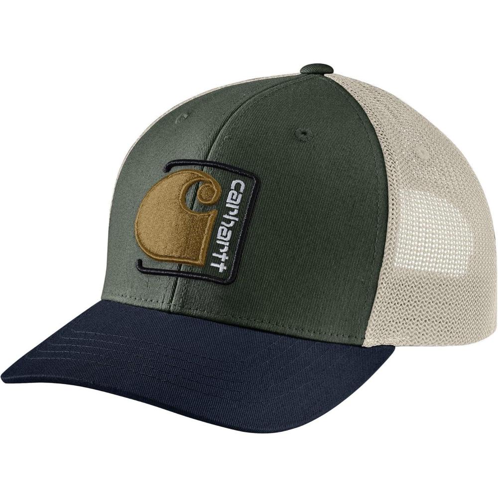 imageCarhartt Mens Canvas MeshBack C Patch CapForestry Green