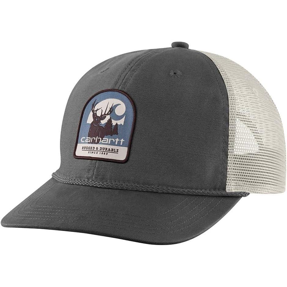 imageCarhartt Mens Canvas MeshBack Deer Patch Cap Shadow One Size