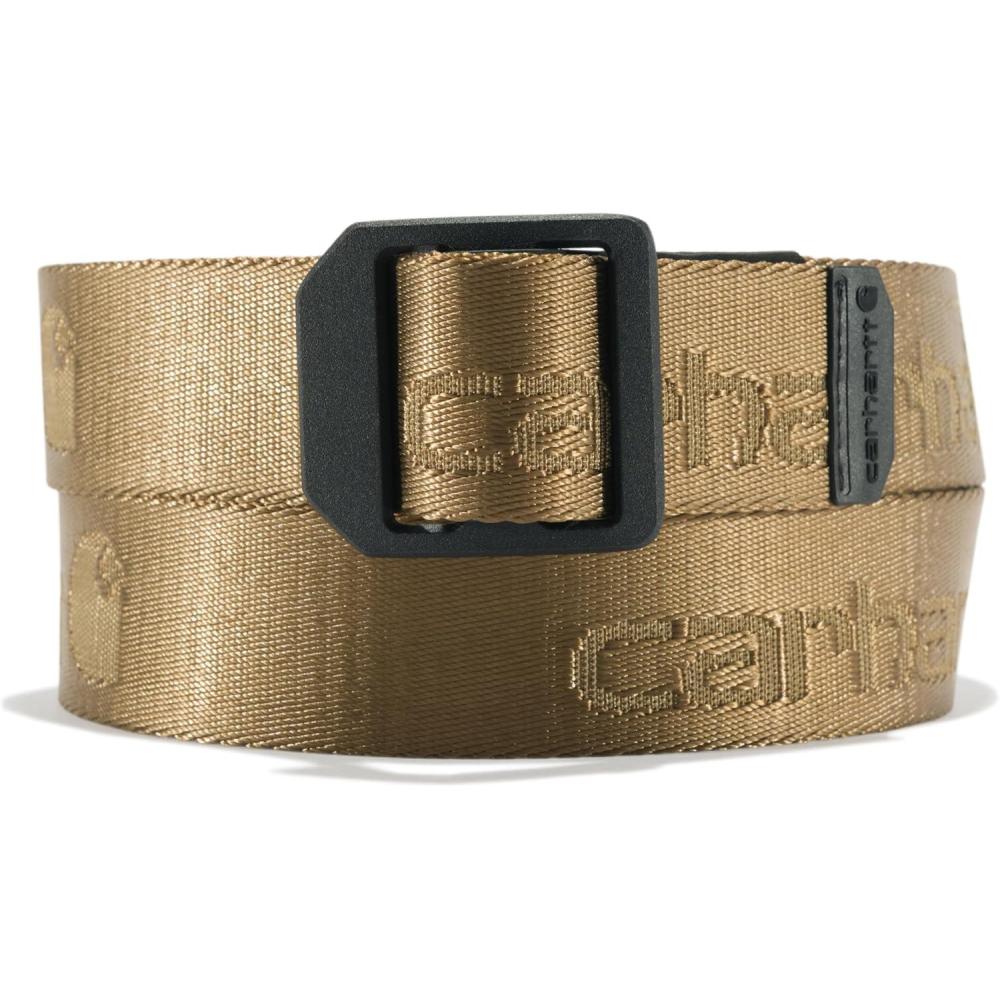 imageCarhartt Mens Casual Belts WHeavy Duty Flexible Stitching Available in Multiple Styles Colors ampamp SizesNylon Webbing Ladder Lock Yukon