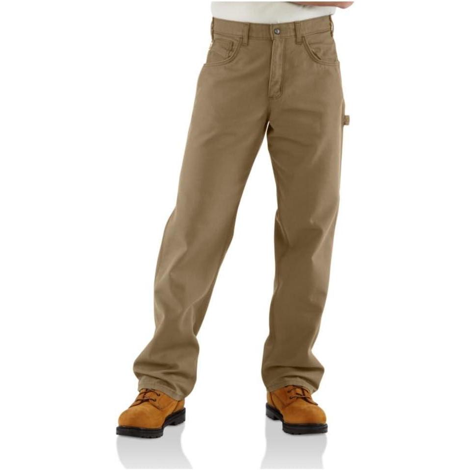 imageCarhartt Mens FR Loose Straight Canvas PantKhaki
