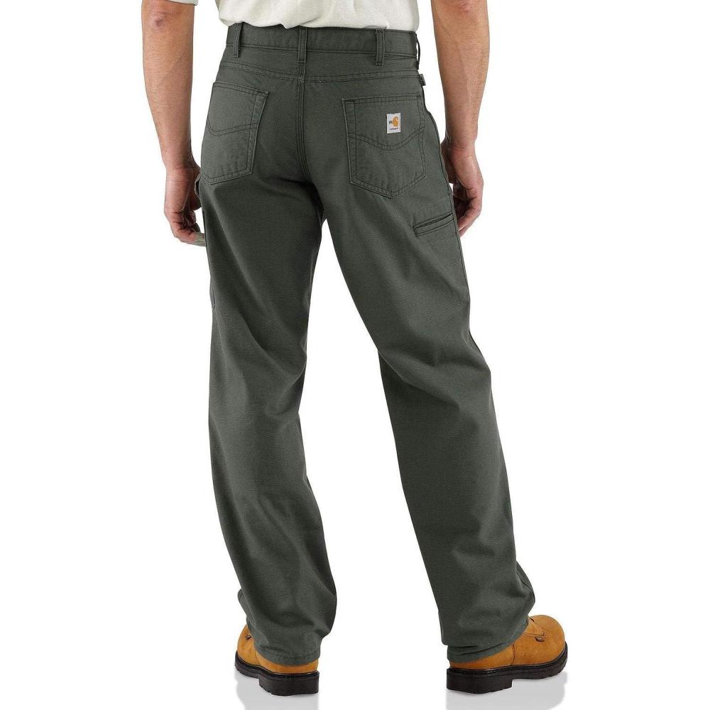 imageCarhartt Mens FR Loose Straight Canvas PantMoss