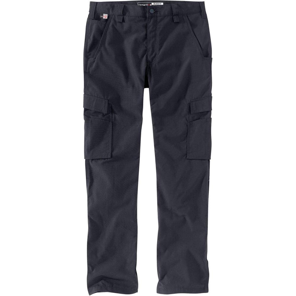 imageCarhartt Mens FR Relaxed Straight Force Ripstop Cargo PantDeep Navy