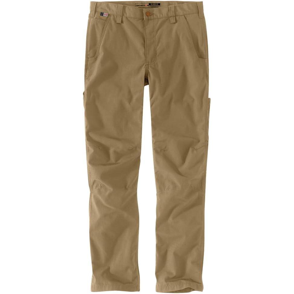 imageCarhartt Mens FR Relaxed Straight Force Ripstop DungareeKlondike Khaki