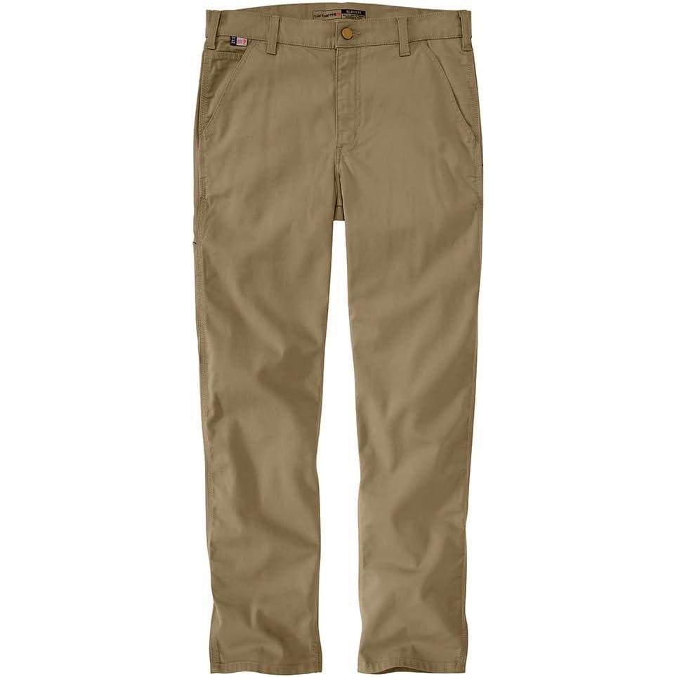 imageCarhartt Mens FR Relaxed Straight Rigby DungareeDark Khaki
