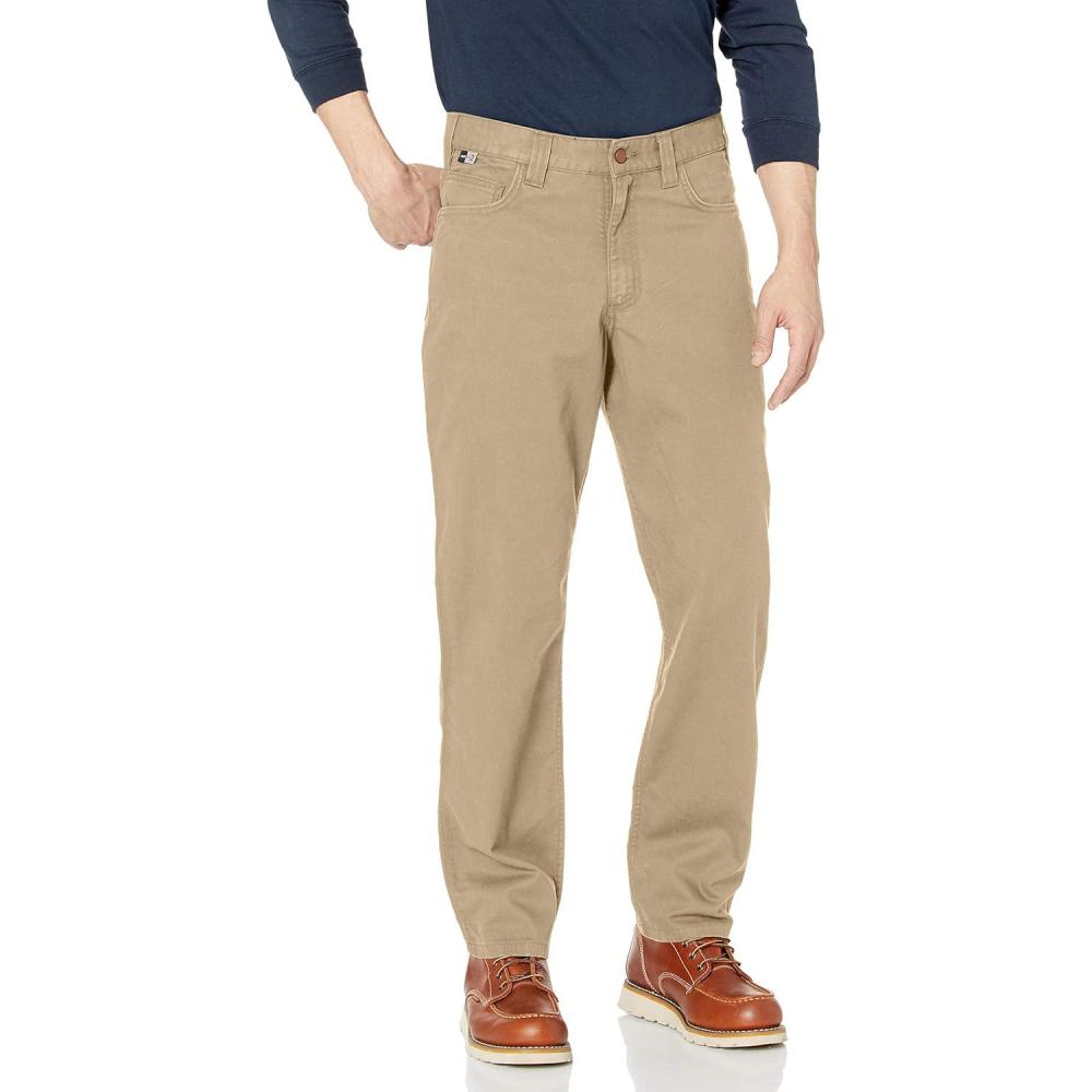 imageCarhartt Mens FR Relaxed Straight Rigby PantDark Khaki
