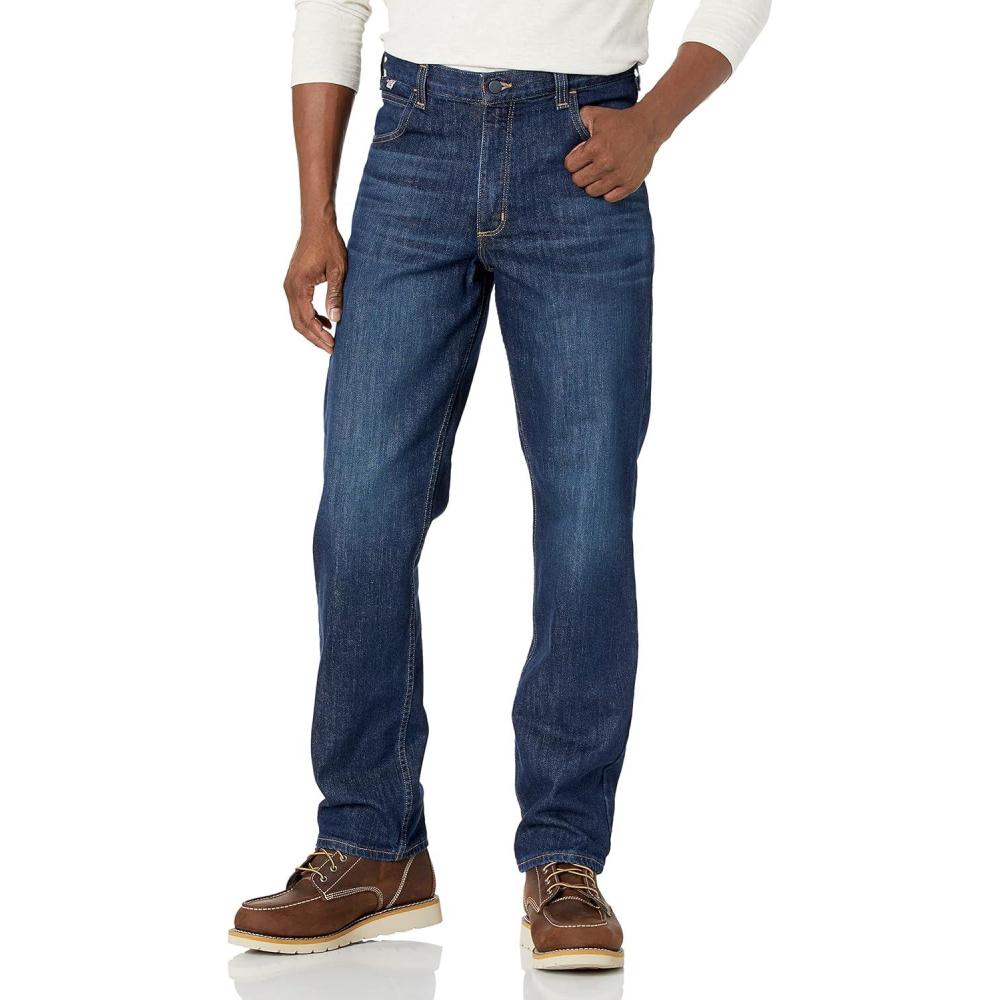 imageCarhartt Mens FR Slim Straight Rugged Flex JeanMidnight Indigo