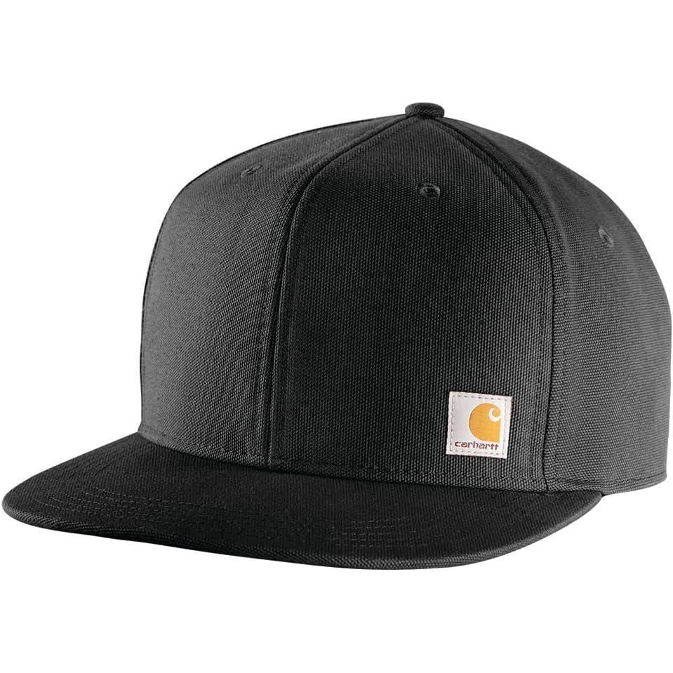 imageCarhartt Mens Firm Duck Flat Brim CapBlack