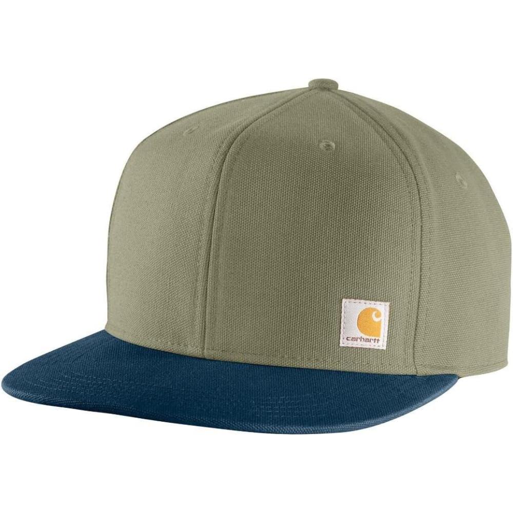imageCarhartt Mens Firm Duck Flat Brim CapDusty Olive