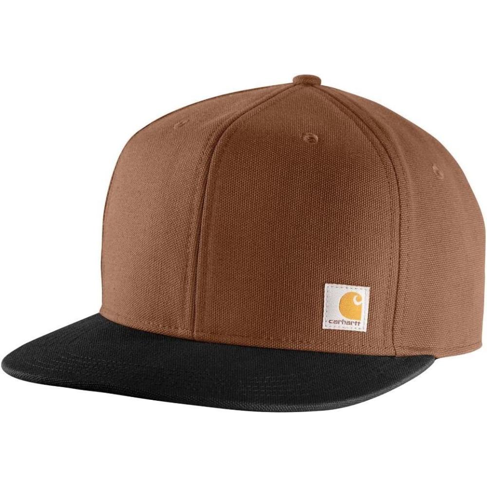 imageCarhartt Mens Firm Duck Flat Brim CapRed Duck