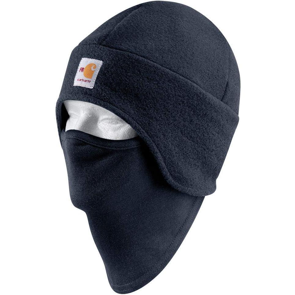 imageCarhartt Mens Flame Resistant Fleece 2in1 HatDark Navy