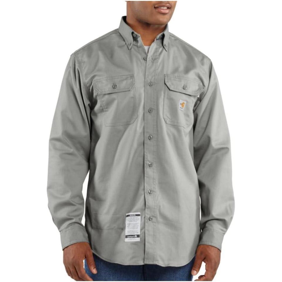 imageCarhartt Mens FlameResistant Classic Twill ShirtGray