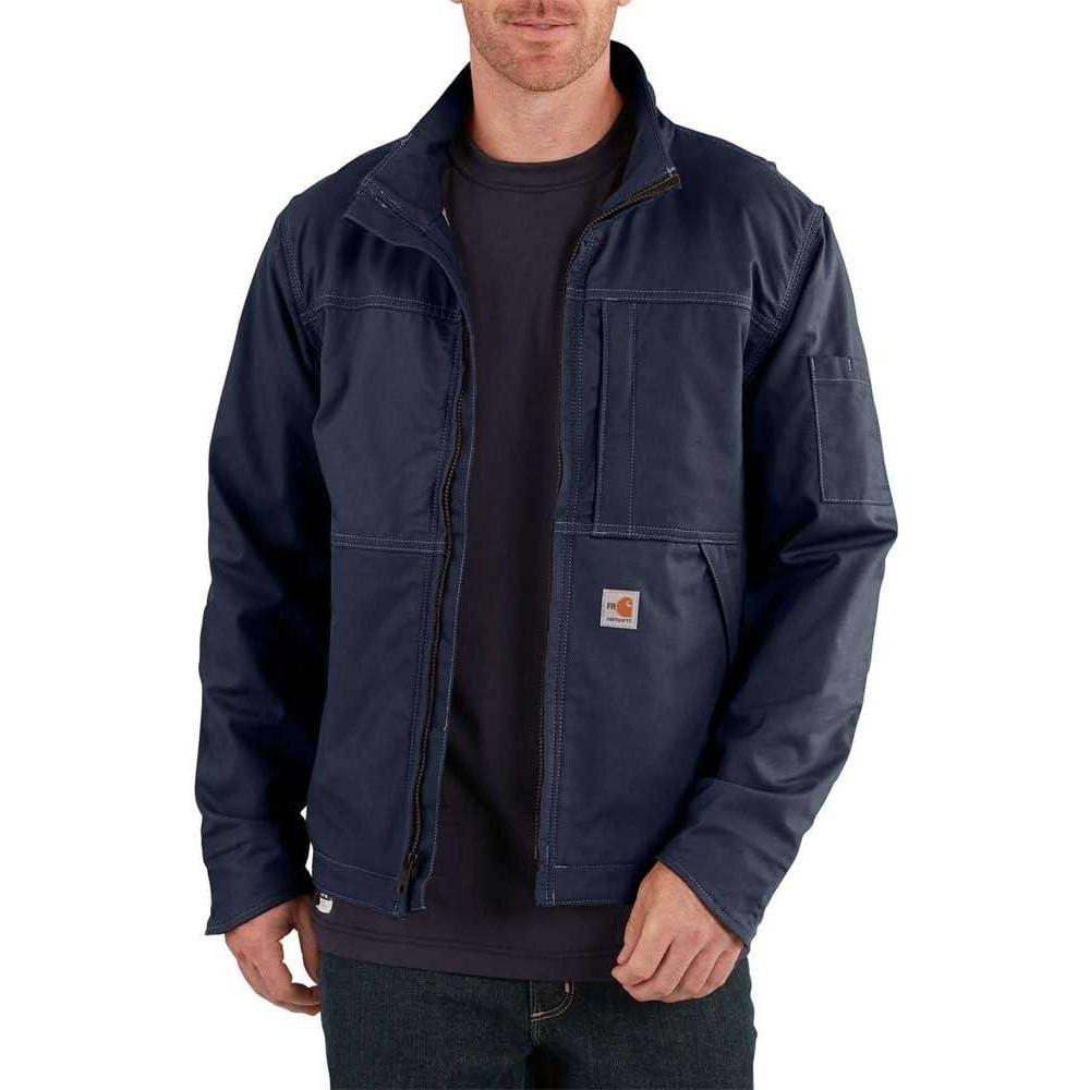 imageCarhartt Mens FlameResistant Full Swing Quick Duck JacketDark Navy