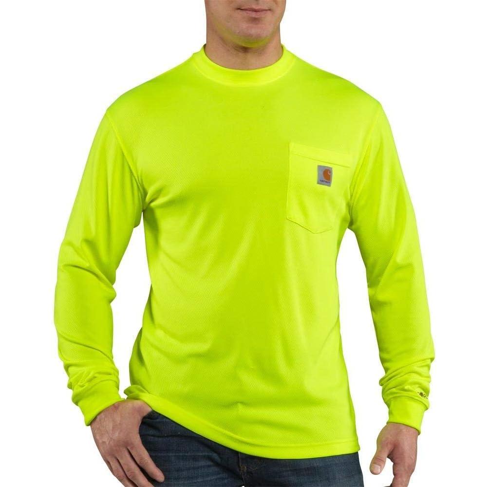 imageCarhartt Mens Force Color Enhanced LongSleeve TShirtBrite Lime