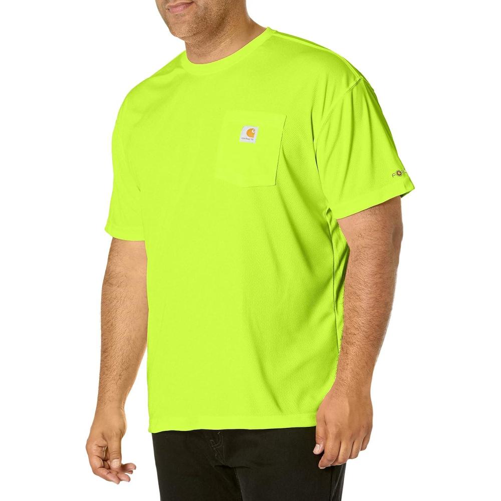 imageCarhartt Mens Force Color Enhanced ShortSleeve TShirtBrite Lime