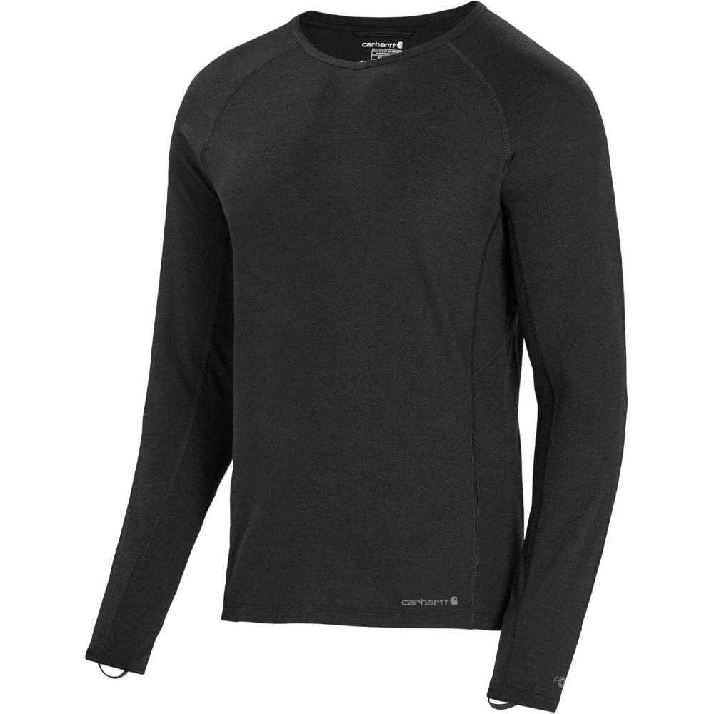 imageCarhartt Mens Force Midweight Diagonal Rib Base Layer VNeckBlack