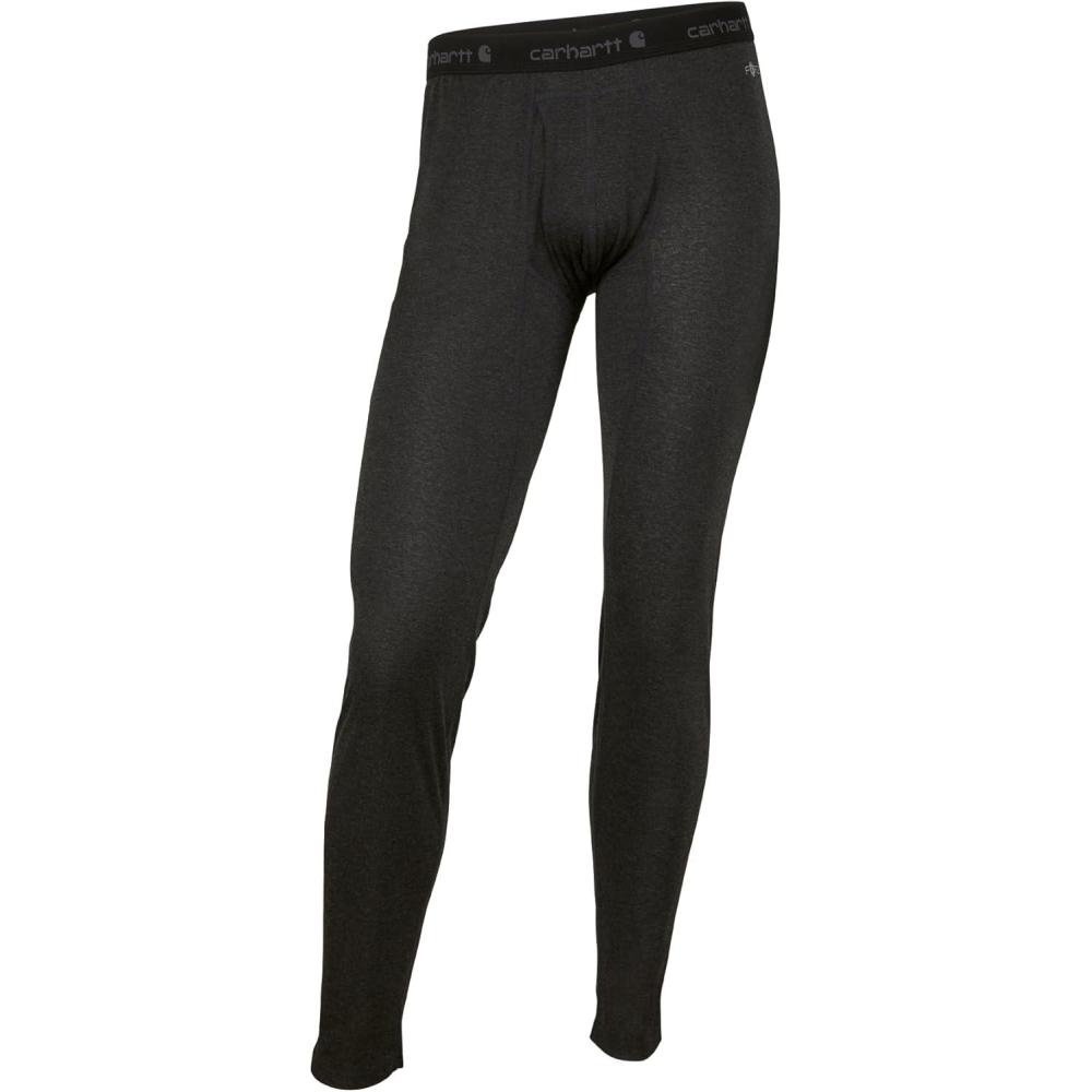 imageCarhartt Mens Force Midweight Stretch Base Layer PantBlack Heather