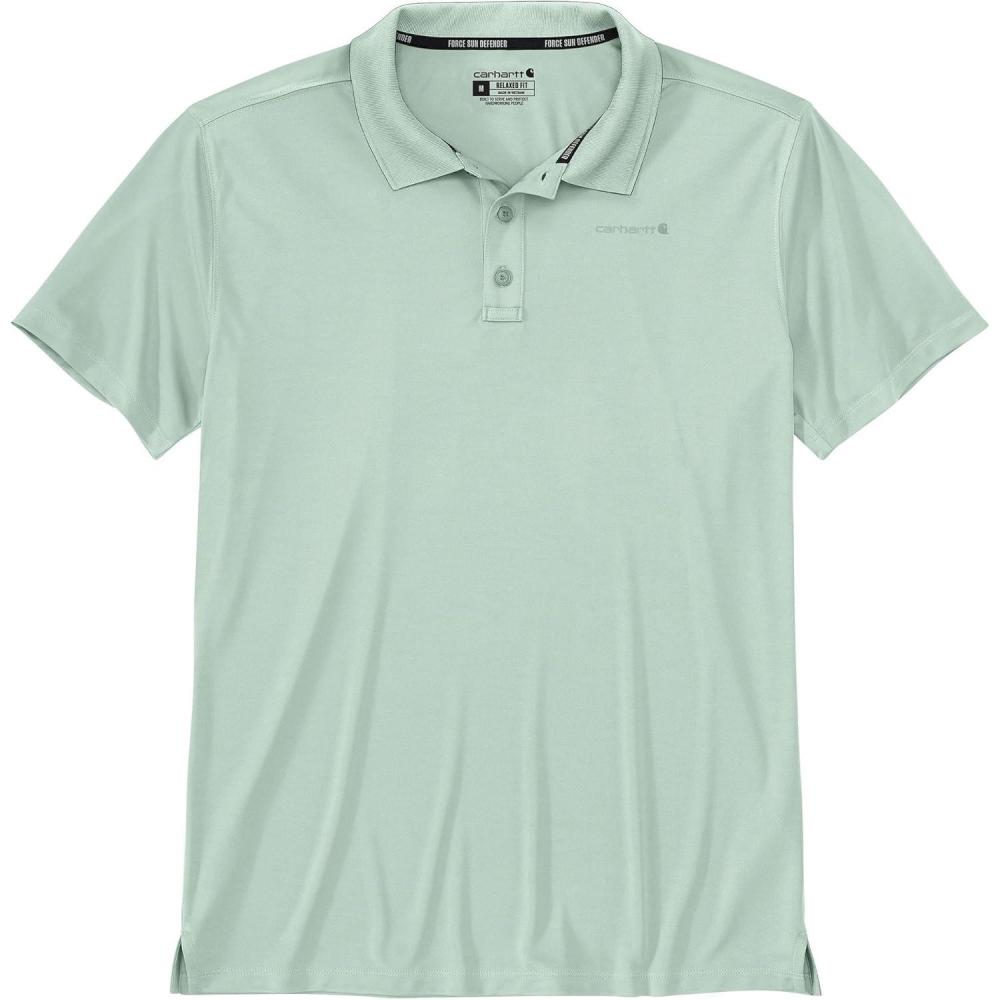 imageCarhartt Mens Force Sun Defender Relaxed Fit Lightweight ShortSleeve PoloBig Sky