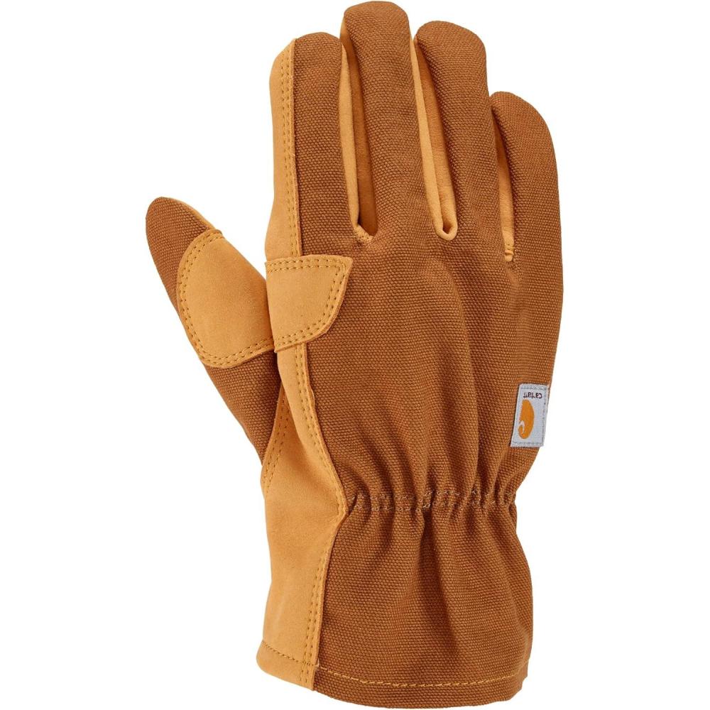 imageCarhartt Mens GW0793M DuckSynthetic Leather Open Cuff GloveCarhartt Brown