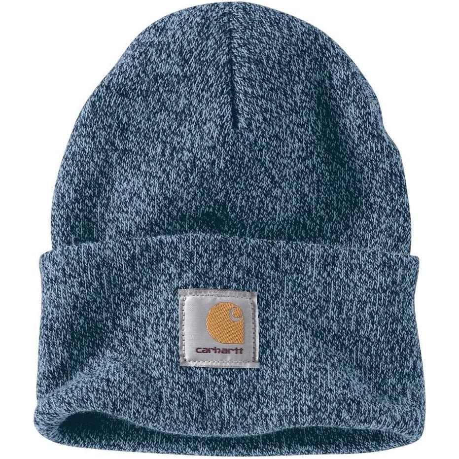 imageCarhartt Mens Knit Cuffed Beanie CloseoutNight BlueAlpine Blue Marl
