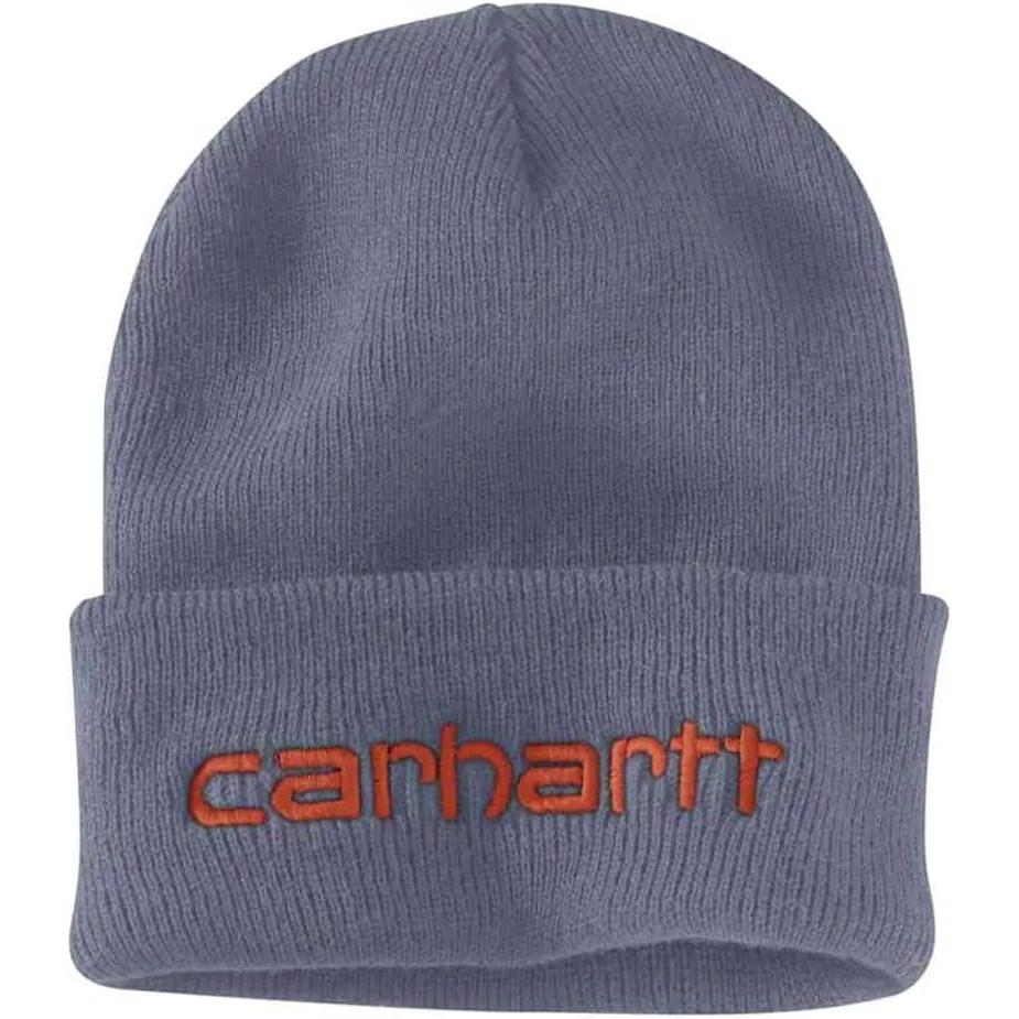 imageCarhartt Mens Knit Insulated Logo Graphic Cuffed BeanieFolkstone Gray