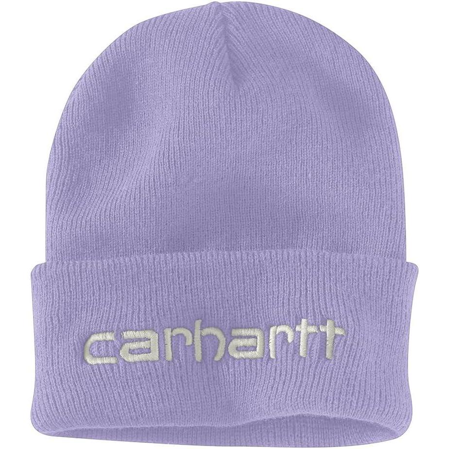 imageCarhartt Mens Knit Insulated Logo Graphic Cuffed BeanieLavender