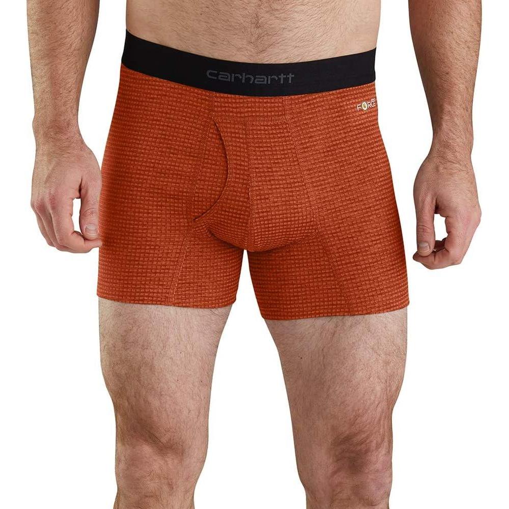 imageCarhartt Mens MBB122 5 Inch Tech Boxer BriefFired Brick