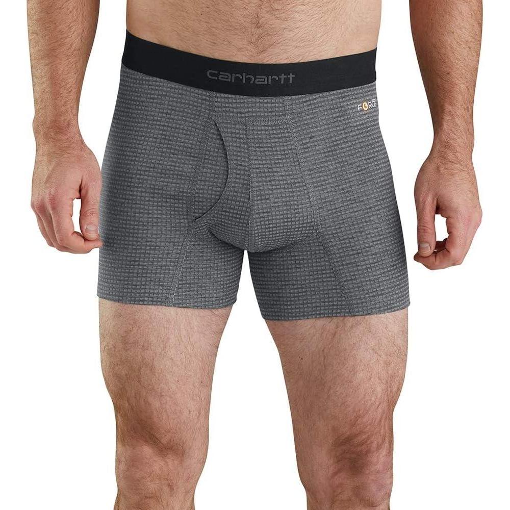 imageCarhartt Mens MBB122 5 Inch Tech Boxer BriefShadow Grid