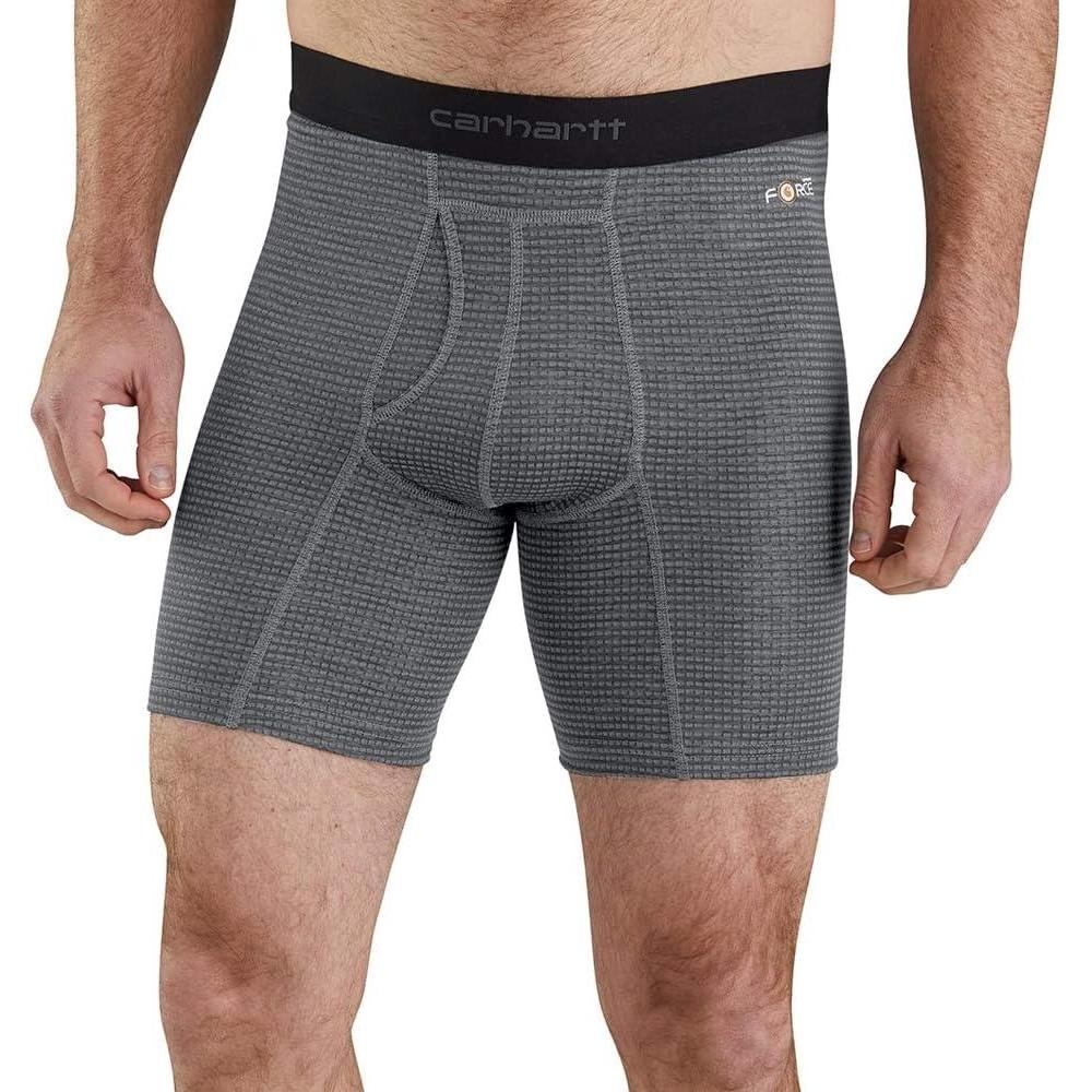 imageCarhartt Mens MBB123 8 Inch Tech Boxer BriefShadow Grid